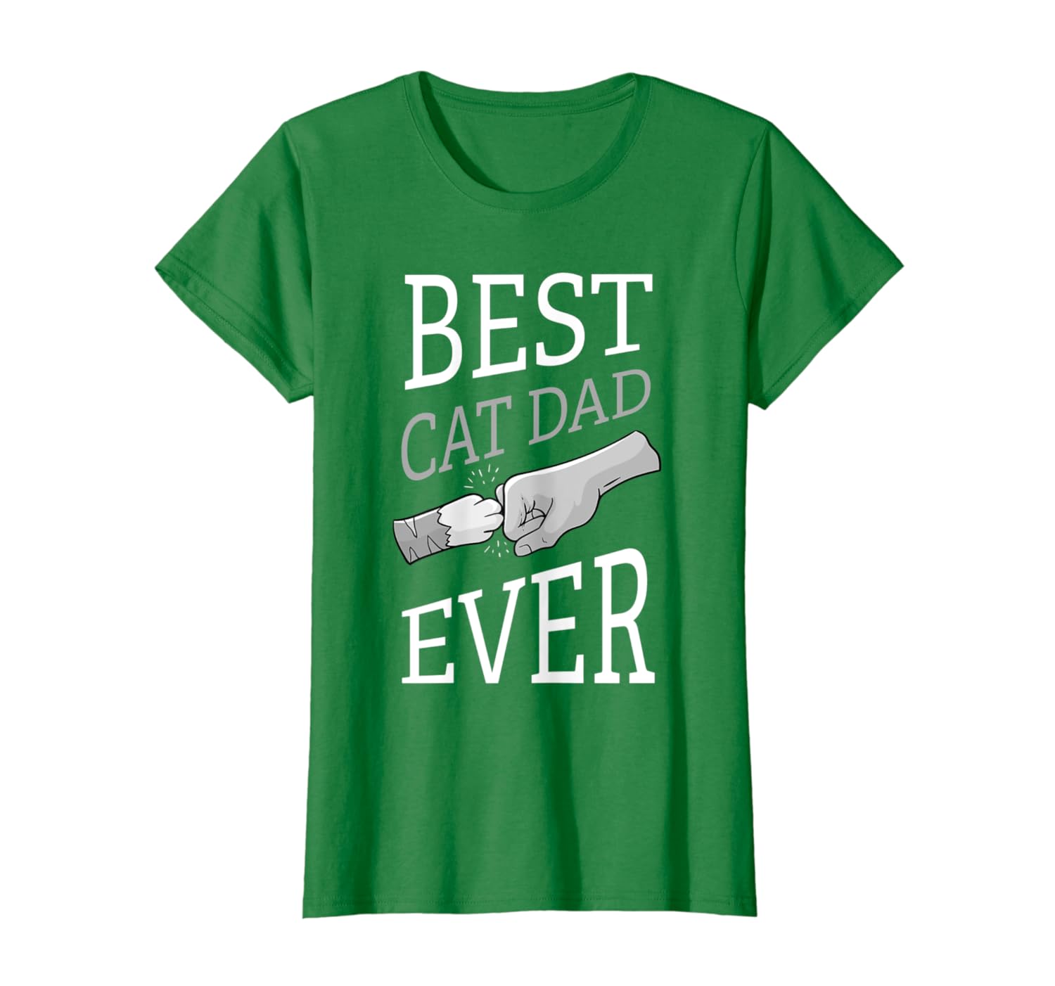 Best Cat Dad Ever Men Shirt Paw Fist Bump Cat Lover Apparel